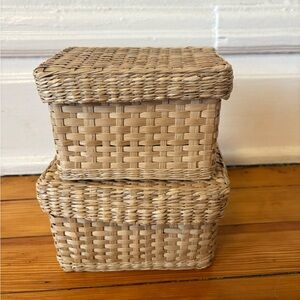 IKEA Natural Tan Woven Baskets